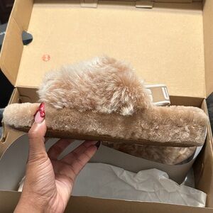 UGG Fluff Yeah Tan Slides
